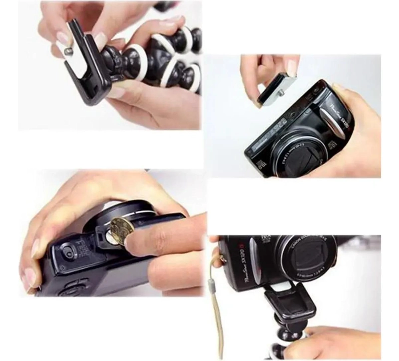 TRIPODE FLEXIBLE PARA CELULAR Y CAMARA CON SOPORTE AJUSTABLE - 6