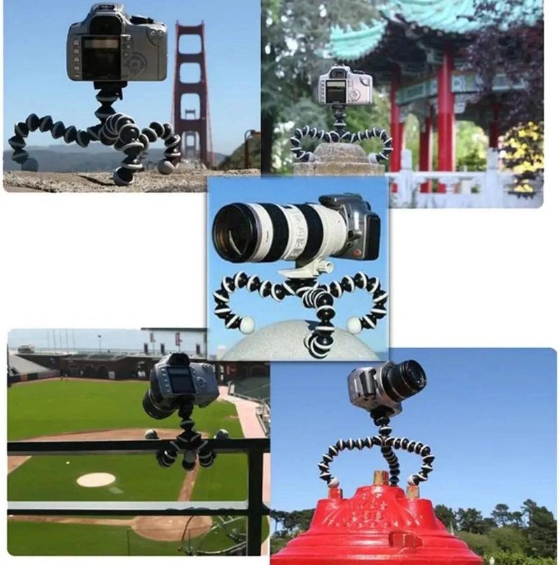 TRIPODE FLEXIBLE PARA CELULAR Y CAMARA CON SOPORTE AJUSTABLE - 7