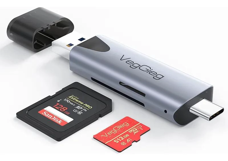 LECTOR DE TARJETAS SD Y MICRO SD USB-C Y USB 3.0 - 1