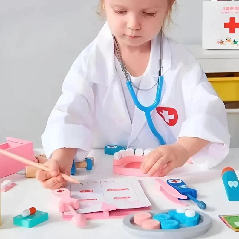 KIT ME DICO DENTISTA DE MADERA PARA NIÑOS JUEGO EDUCATIVO - 8
