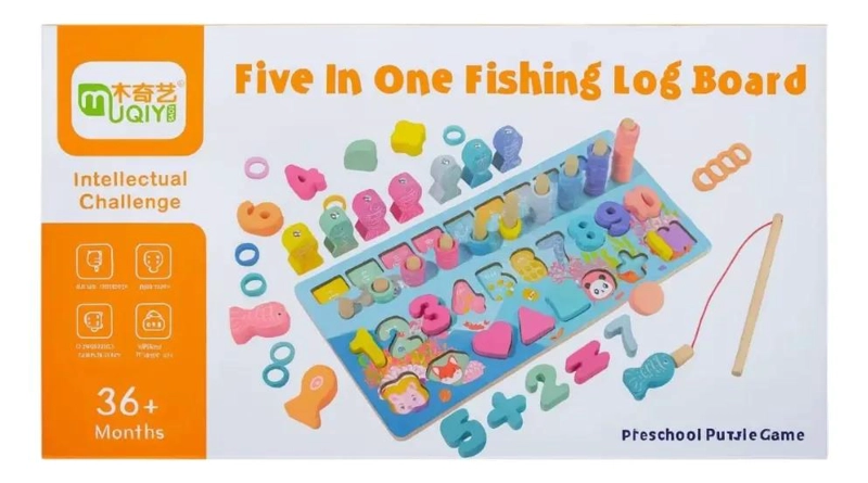 ABACO PESCA MONTESSORI JUGUETE DIDACTICO DE MADERA - 1
