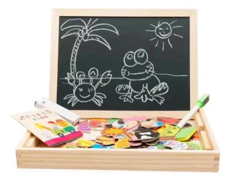 PIZARRA MAGNE TICA DIDACTICA DE MADERA PARA NIÑOS - 6