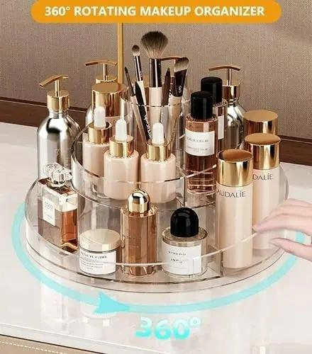 ORGANIZADOR GIRATORIO DE MAQUILLAJE CON BASE ANTIDESLIZANTE - 2