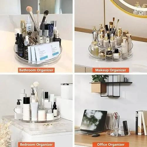 ORGANIZADOR GIRATORIO DE MAQUILLAJE CON BASE ANTIDESLIZANTE - 3
