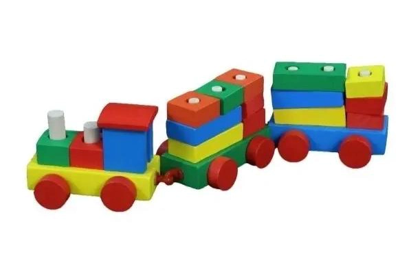 TREN DE MADERA PARA DESARROLLO DE MOTRICIDAD Y ENCAJE - 3