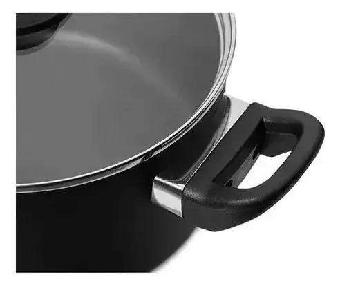 JUEGO DE OLLAS ANTIADHERENTES CON UTENSILIOS DE COCINA 13 PIEZAS NEGRO - 7