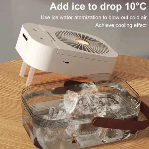 MINI VENTILADOR ENFRIADOR DE AIRE CON LUCES LED Y USB - 4