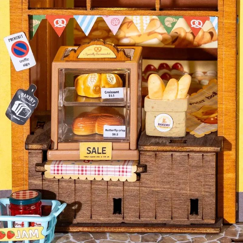 CUADRO 3D INMERSIVO DE MADERA PANADERIA CON GATO - 2