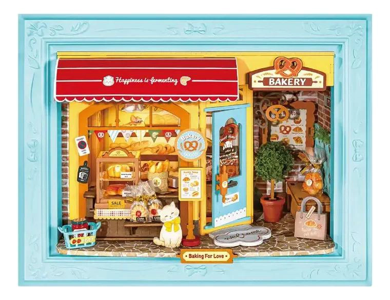 CUADRO 3D INMERSIVO DE MADERA PANADERIA CON GATO - 5