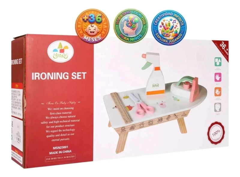 SET DE JUEGO INFANTIL DE PLANCHADO Y COSTURA EN MADERA PARA NIÑOS - 5
