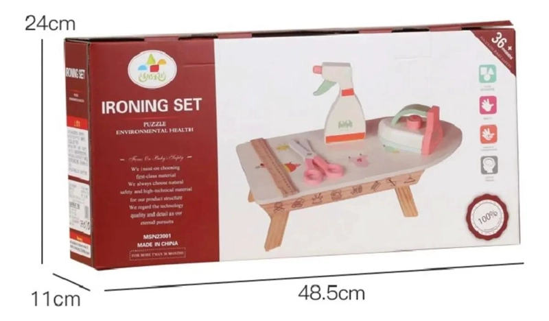 SET DE JUEGO INFANTIL DE PLANCHADO Y COSTURA EN MADERA PARA NIÑOS - 7