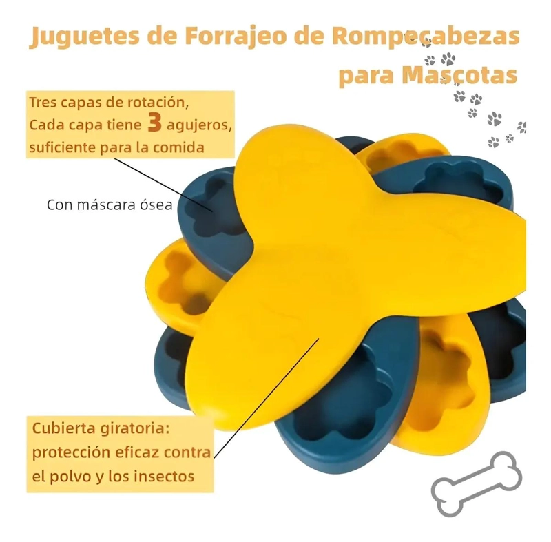 JUGUETE INTERACTIVO DE ROMPECABEZAS PARA PERROS - 3