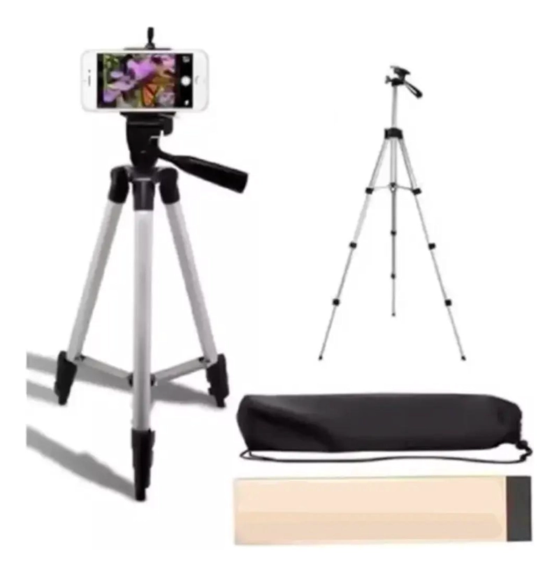 TRIPODE DE ALUMINIO PARA CAMARAS Y CELULARES CON ADAPTADOR - 1
