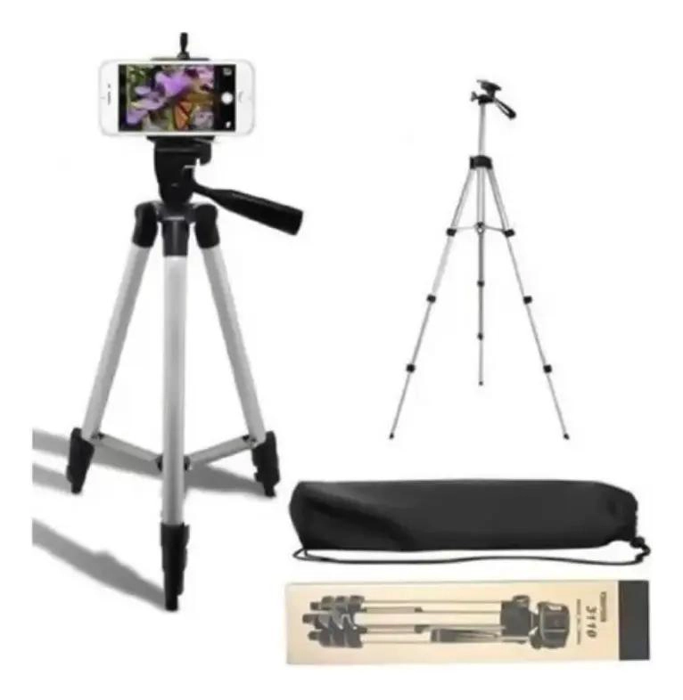 TRIPODE DE ALUMINIO PARA CAMARAS Y CELULARES CON ADAPTADOR - 4
