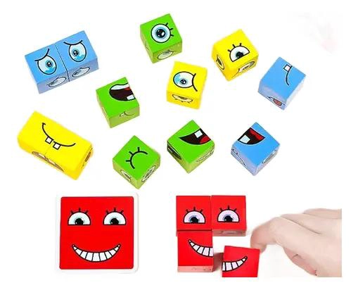 ROMPECABEZAS DE MADERA CON EXPRESIONES FACIALES PARA NIÑOS - 2
