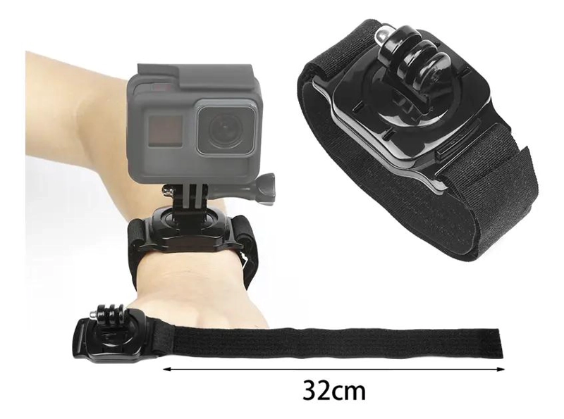 SOPORTE DE MUÑECA ROTATIVO 360 GRADOS PARA CAMARAS DEPORTIVAS - 2