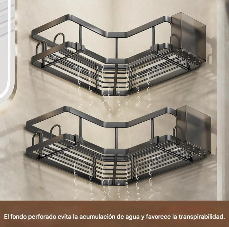 ESTANTE DE BAÑO SIN TALADRO PARA DUCHA CON ORGANIZADOR - 9