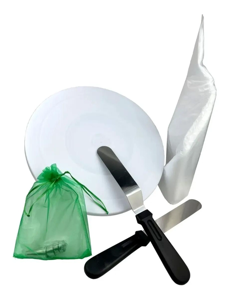 KIT DE DECORACION PARA REPOSTERIA CON BASE GIRATORIA Y 14 PIEZAS - 3