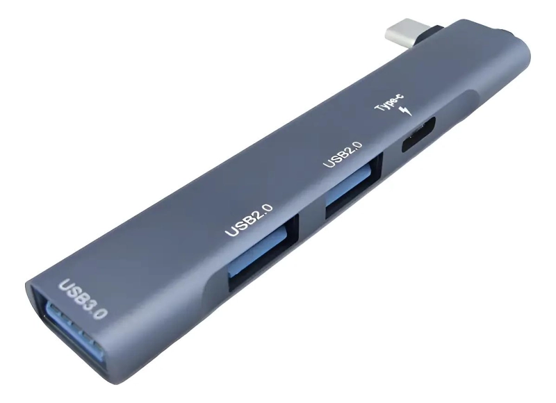 HUB USB TIPO C CON 3 PUERTOS USB 3.0 Y CARGA RAPIDA - 1
