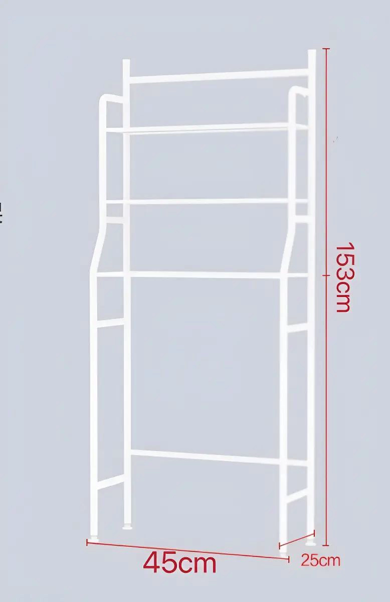 REPISA DE BAÑO ORGANIZADOR PORTATIL DE FIERRO CON 3 ESTANTES - 4