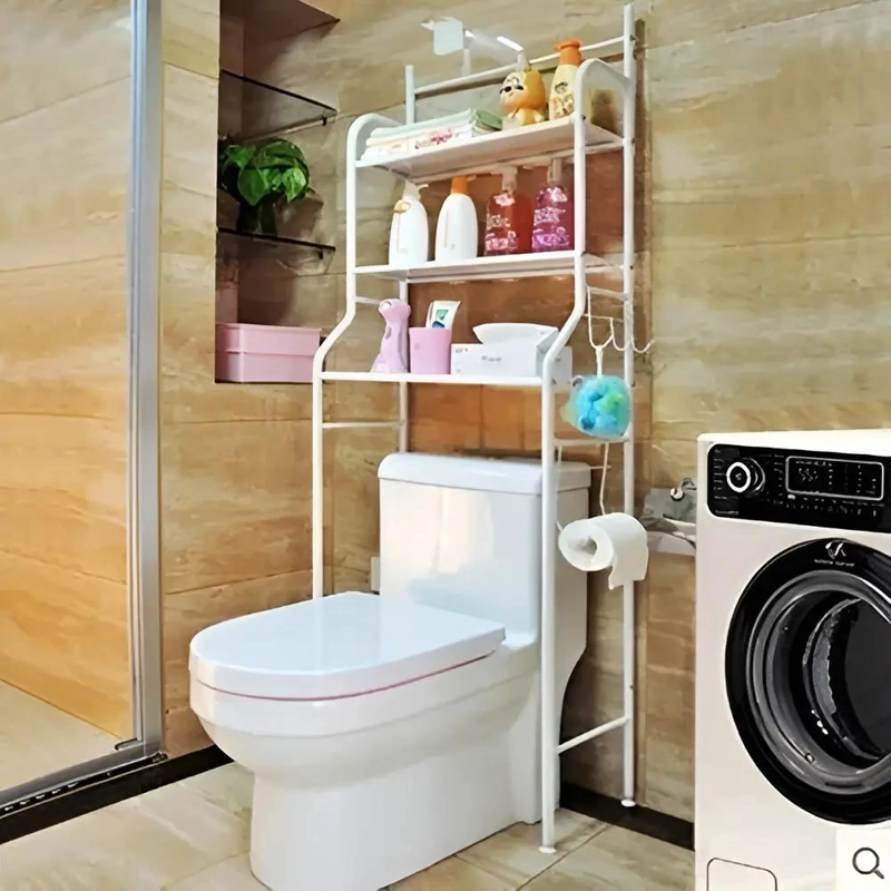 REPISA DE BAÑO ORGANIZADOR PORTATIL DE FIERRO CON 3 ESTANTES - 5