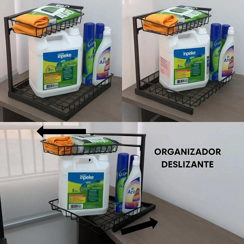 ORGANIZADOR DE COCINA DE 2 NIVELES PARA BAJO LAVAPLATOS - 4