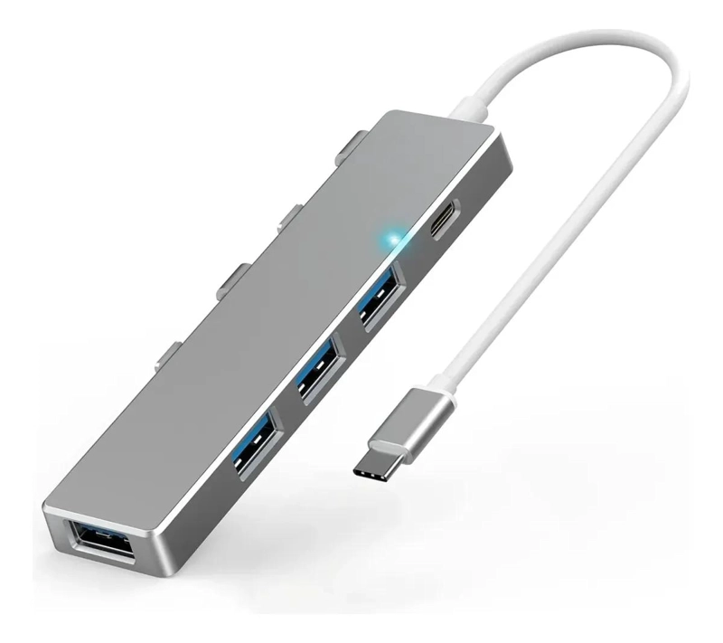 HUB MULTIPUERTO TIPO C 5 EN 1 CON USB 3.0 Y CARGA RAPIDA - 1