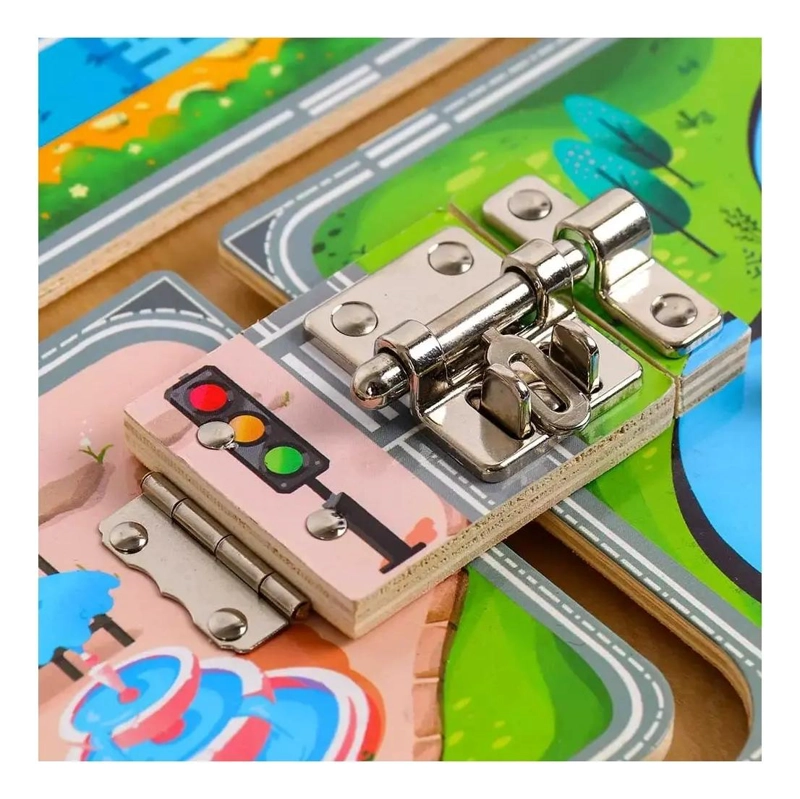 TABLERO SENSORIAL DIDACTICO PARA NIÑOS CON ACTIVIDADES INTERACTIVAS - 6