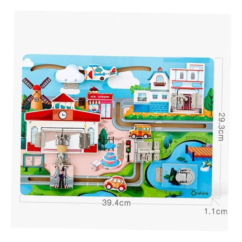 TABLERO SENSORIAL DIDACTICO PARA NIÑOS CON ACTIVIDADES INTERACTIVAS - 7