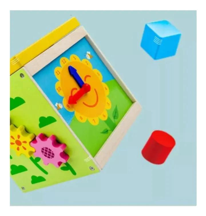 CUBO DIDACTICO DE MADERA PARA DESARROLLO INFANTIL - 5