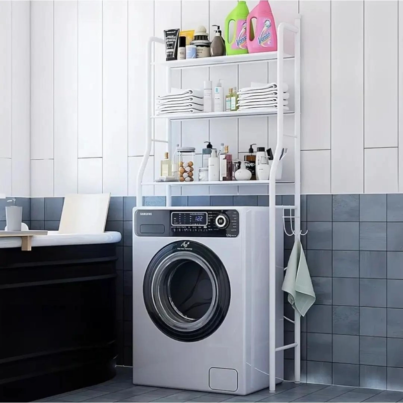 ORGANIZADOR DE LAVADORA ESTANTE DE 3 NIVELES PARA BAÑOS - 6