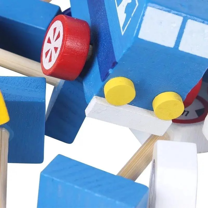 CONJUNTO DIDACTICO DE SEÑALES DE TRANSITO DE MADERA PARA NIÑOS - 8