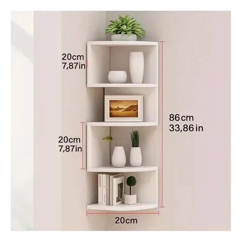 REPISA ESQUINERO DECORATIVA MINIMALISTA 5 NIVELES PARA BAÑO - 5