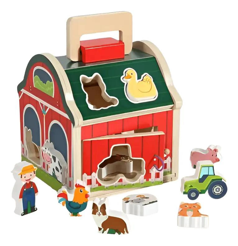 JUGUETE DIDACTICO DE MADERA CON ANIMALES PARA NIÑOS - 1