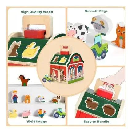 JUGUETE DIDACTICO DE MADERA CON ANIMALES PARA NIÑOS - 2