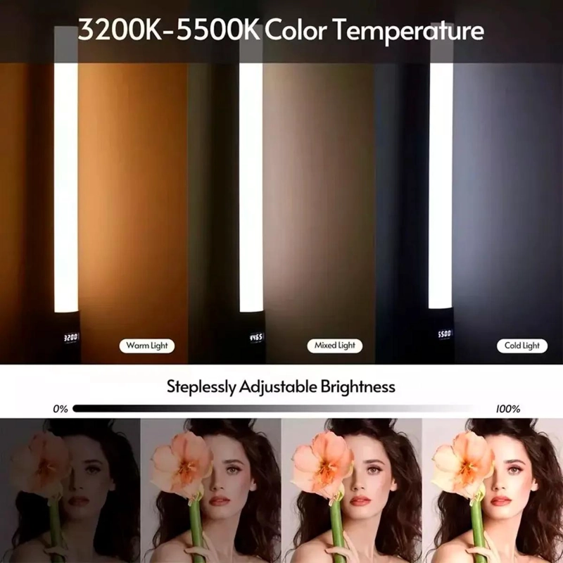 TUBO LED RGB RECARGABLE PARA FIESTAS Y CELEBRACIONES - 7