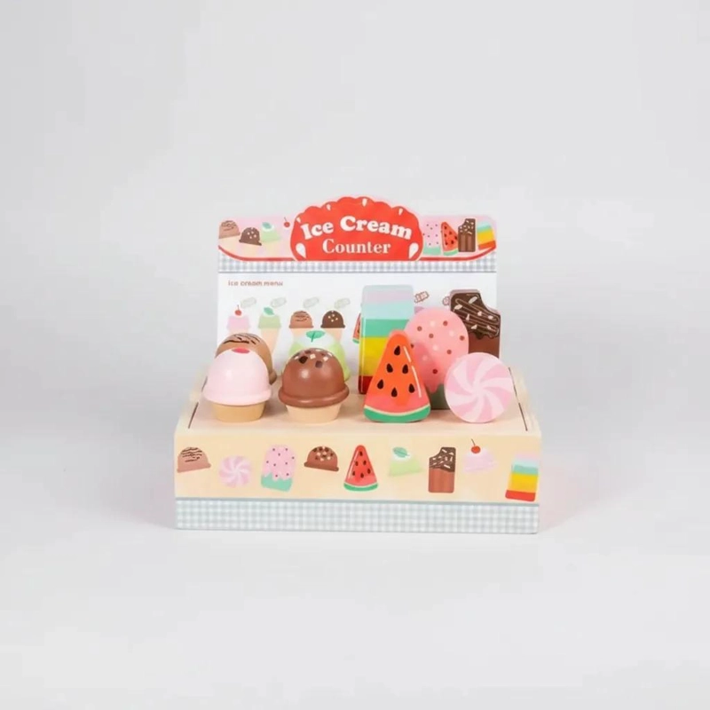 HELADERIA DE MADERA PARA JUEGO DE ROLES INFANTIL - 1