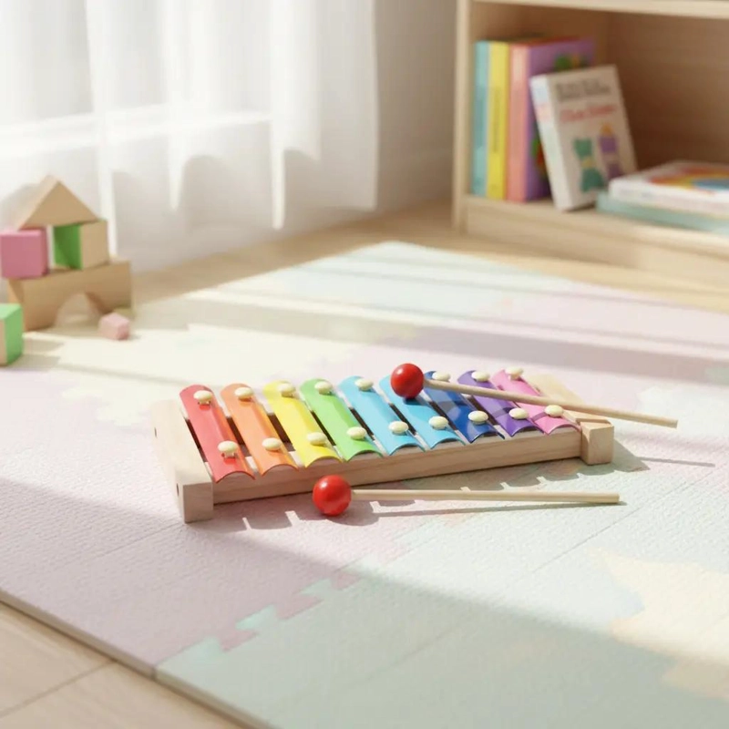 PACK DE 5 JUGUETES MUSICALES DIDACTICOS DE MADERA PARA NIÑOS - 2
