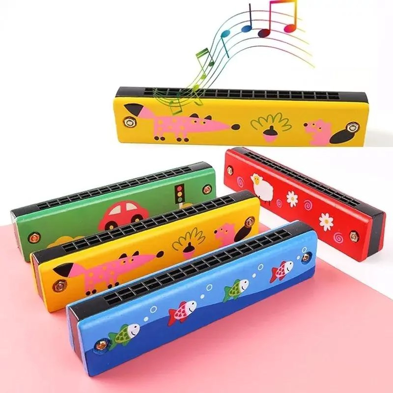 PACK DE 5 JUGUETES MUSICALES DIDACTICOS DE MADERA PARA NIÑOS - 5
