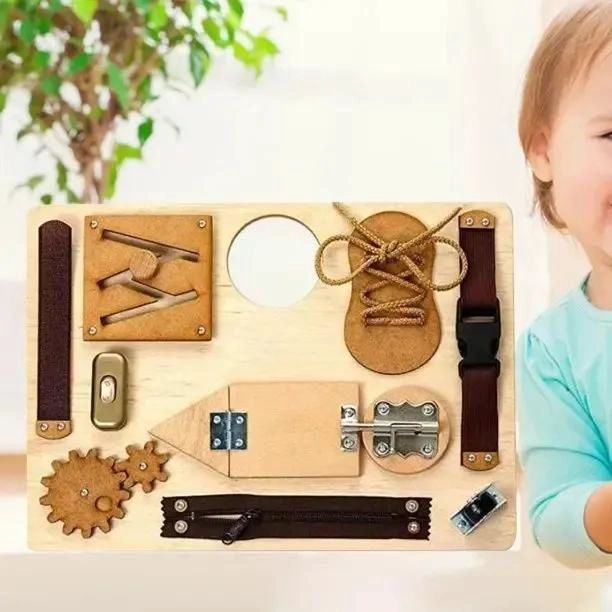 TABLERO SENSORIAL MONTESSORI PARA DESARROLLO INFANTIL - 1