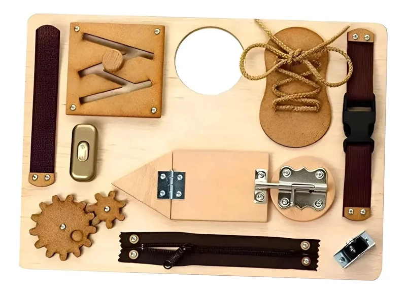 TABLERO SENSORIAL MONTESSORI PARA DESARROLLO INFANTIL - 5