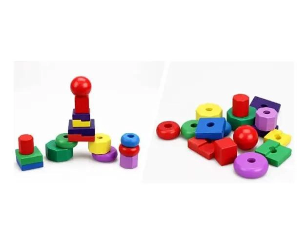 TORRE DE APILAMIENTO DE MADERA PARA NIÑOS - 2