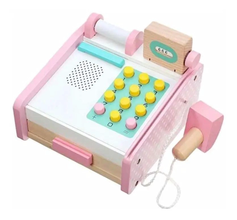 CAJA REGISTRADORA DIDACTICA DE MADERA PARA NIÑOS - 4