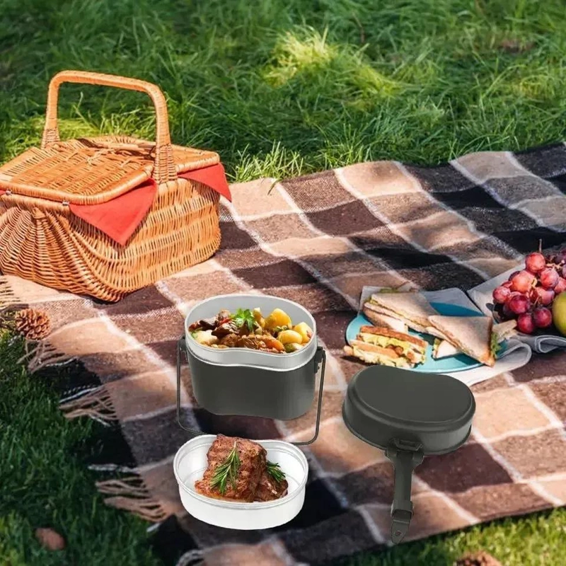 SET OLLA CANTIMPLORA CAMPING 2 LITROS ALUMINIO - 8
