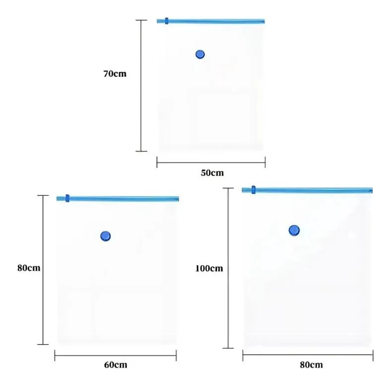PACK DE 10 BOLSAS AL VACIO ORGANIZADORAS CON BOMBA MANUAL - 4