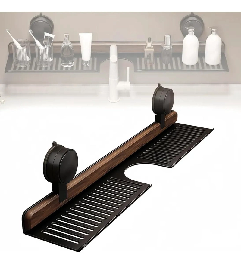 ORGANIZADOR DE BAÑO CON SUCCION PARA LAVABO DE 50 CM - 1