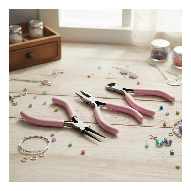 SET DE ALICATES PARA JOYERIA 3 PIEZAS CON MANGO ERGONOMICO - 1