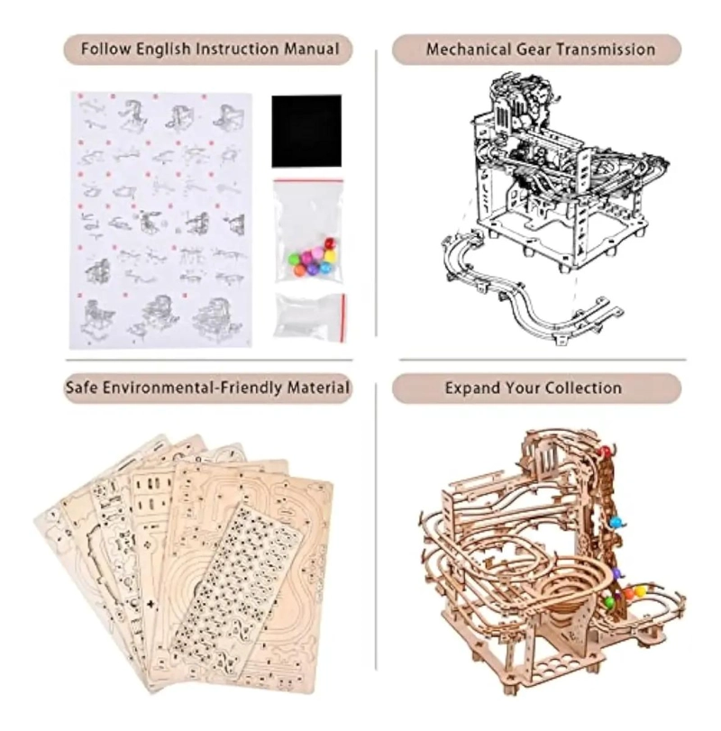 PUZZLE 3D DE MADERA MECANICO PARA CONSTRUCCION CREATIVA - 6