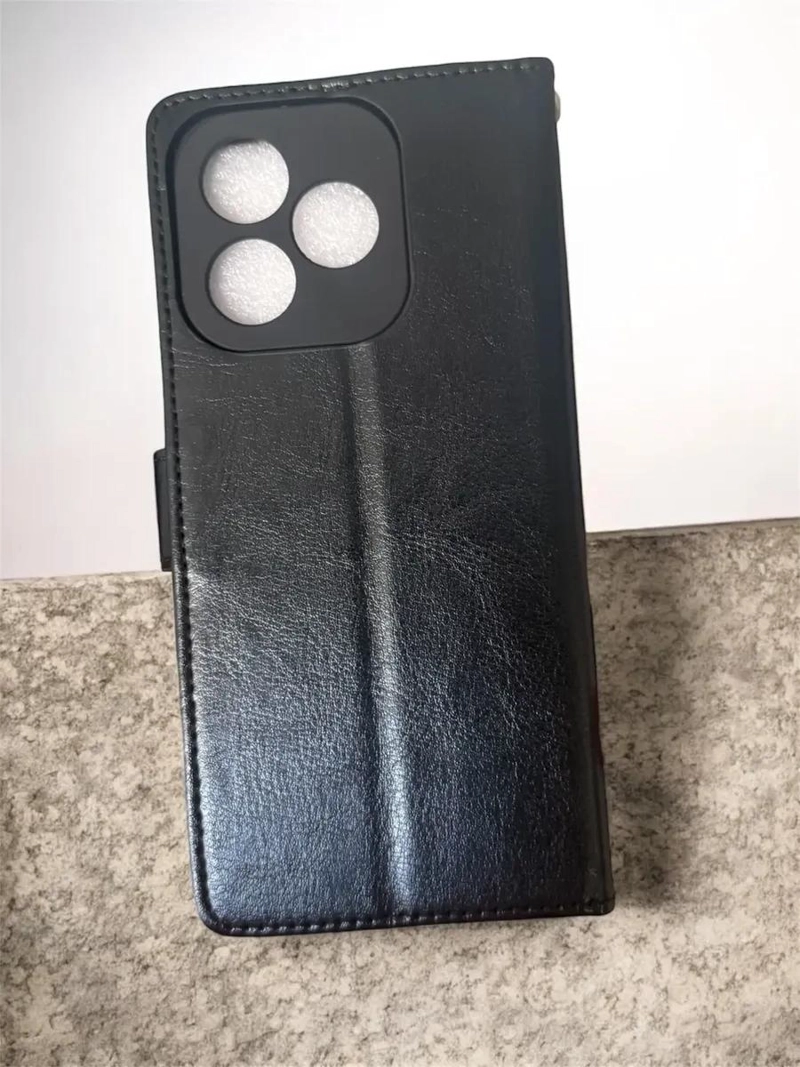 CARCASA FLIP COVER NEGRA PARA HONOR 400 LITE CON IMAN - 2