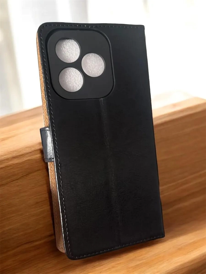 CARCASA FLIP COVER NEGRA PARA HONOR 400 LITE CON IMAN - 5
